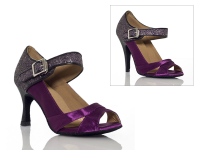Burju Shoes Black Pearl Purple Stiletto